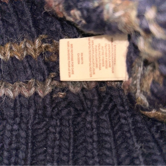 Free People Black and Brown Cardigan Sweater North Star Sweater - Picture 7 of 9